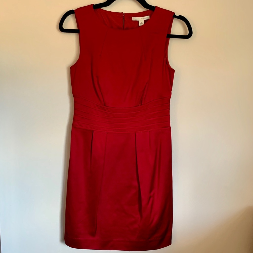 BANANA REPUBLIC Red Satin cocktail dress